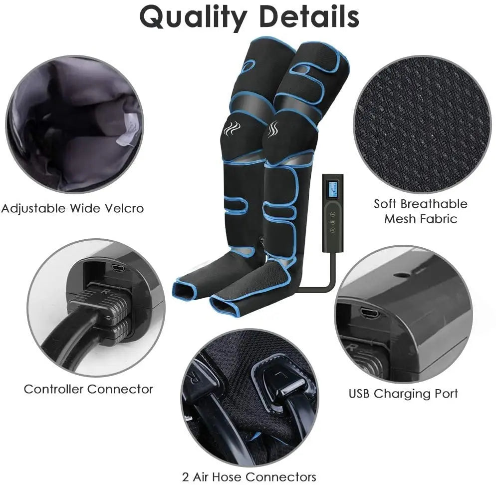 lymphatic drainage device 360° Foot air pressure leg massager promotes blood circulation body massager - Supersell