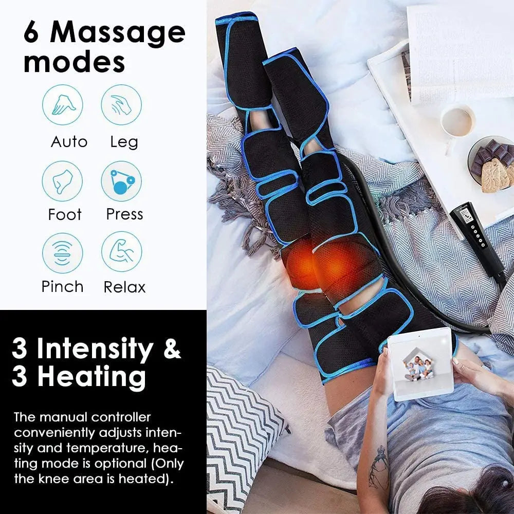 lymphatic drainage device 360° Foot air pressure leg massager promotes blood circulation body massager - Supersell