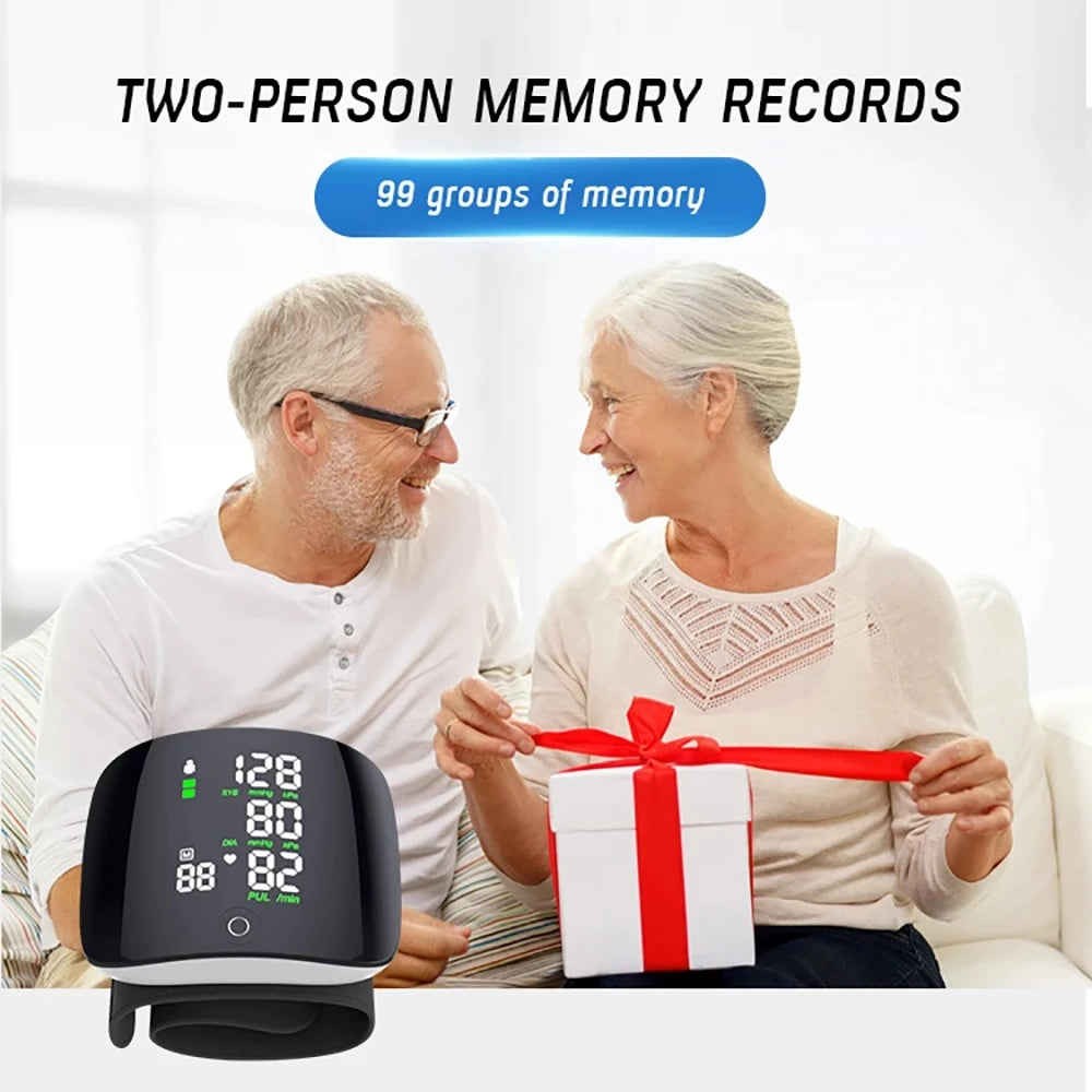 Smart Touch LCD Screen Chargeable Voice Wrist Blood Pressure Monitor - Supersell