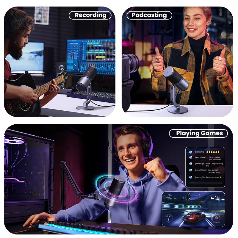 UGREEN USB Microphone with RGB Modes Professional Condenser Mic - Supersell