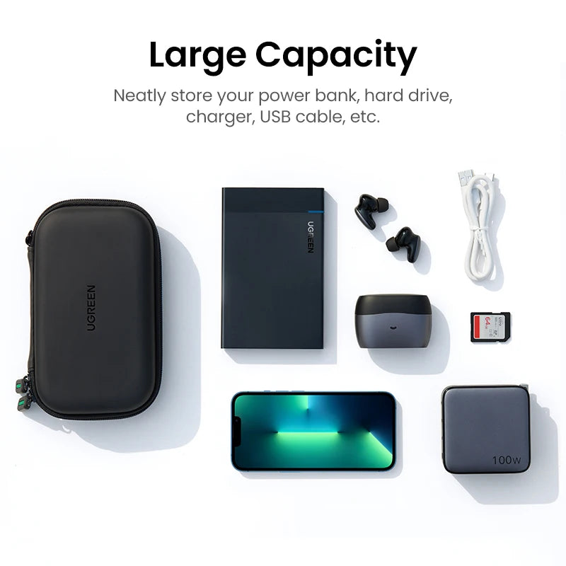 UGREEN Hard Disk Drive Case for 2.5-inch External Hard Drive Box for Power Bank Storage Case Travel Bag - Supersell
