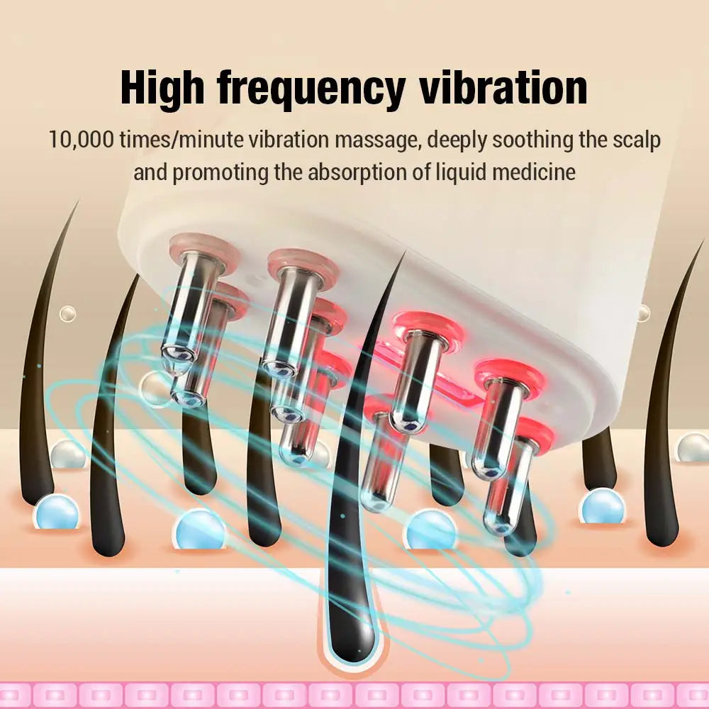 Microcurrent Head Scalp Massager 625nm LED Light Therapy Hair Growth Comb - Supersell
