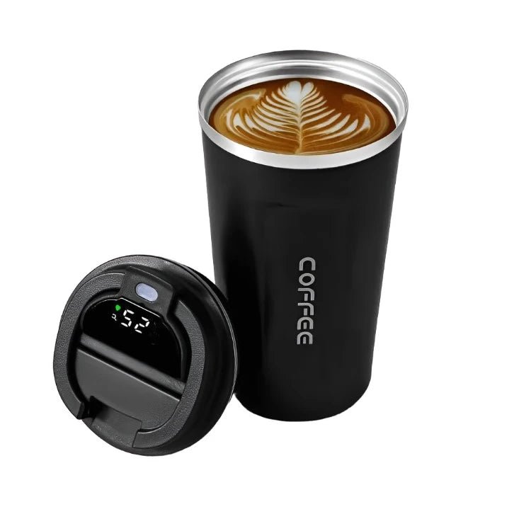 510ml Thermos Coffee Mug Stainless Steel Coffee Cup Temperature Display - Supersell