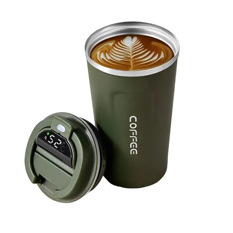 510ml Thermos Coffee Mug Stainless Steel Coffee Cup Temperature Display - Supersell
