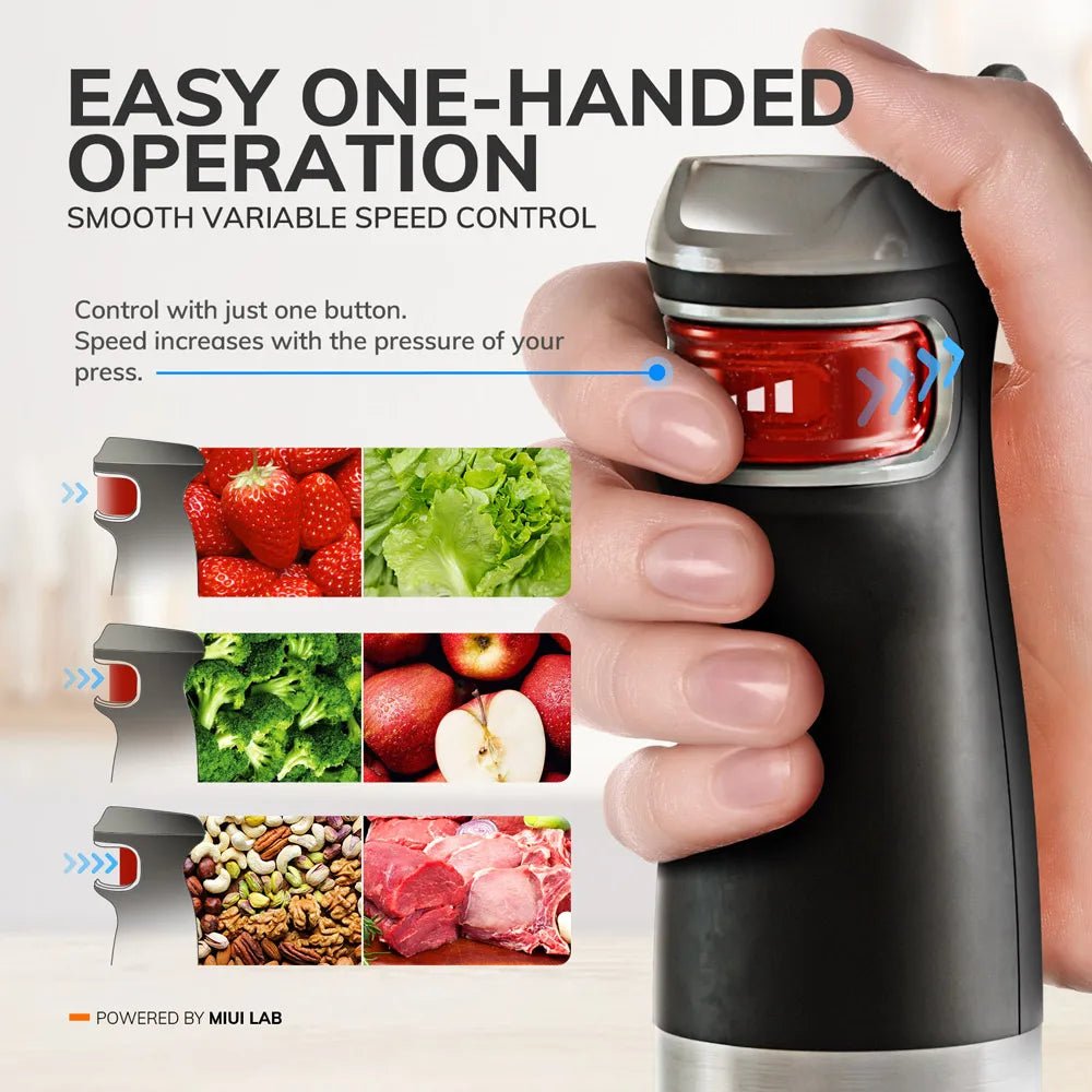 6 - in - 1 Handheld Stick Blender – 1200W Multi - Purpose Immersion - Supersell