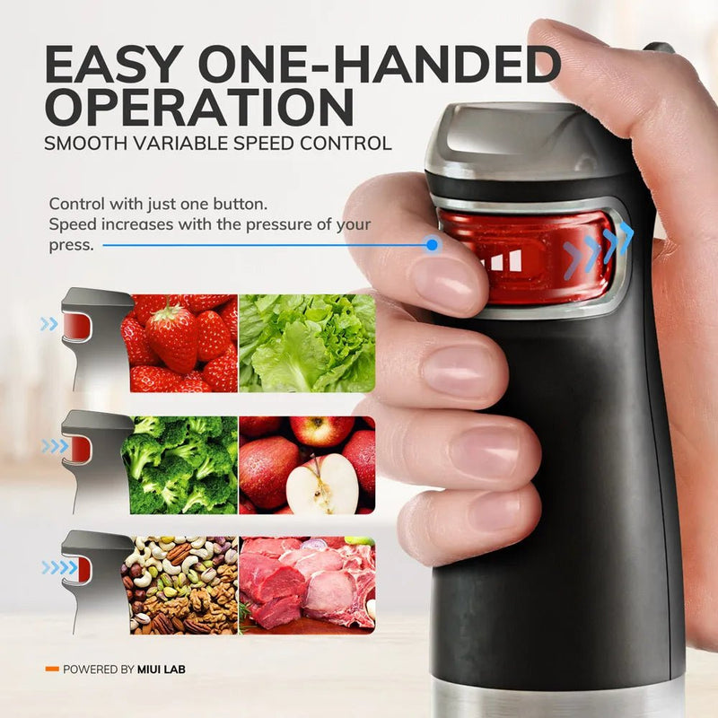 6 - in - 1 Handheld Stick Blender – 1200W Multi - Purpose Immersion - Supersell