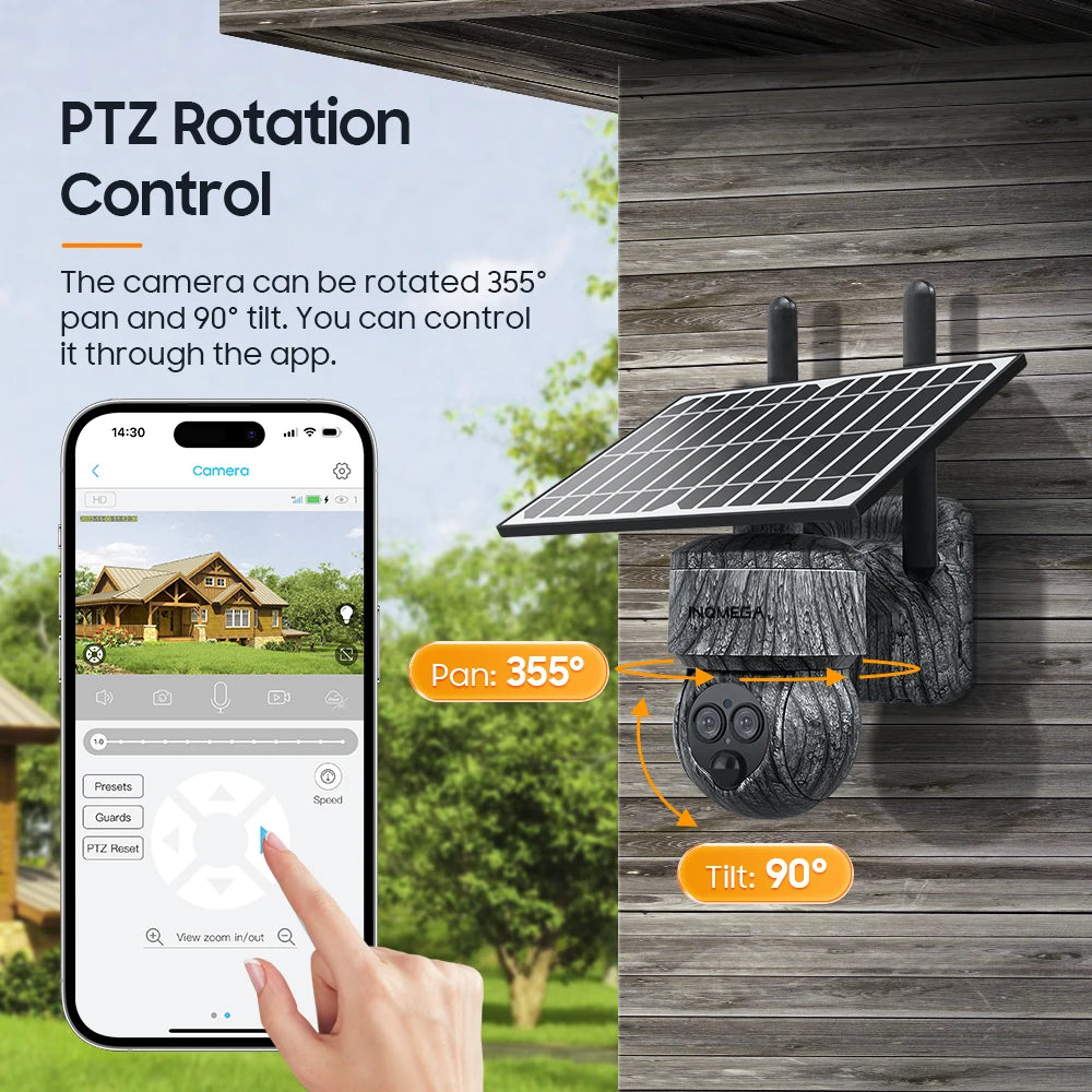 8MP 4G SIM Card / WIFI Solar Camera Outdoor Security Protection CCTV Recording in Forest / Farm - Supersell