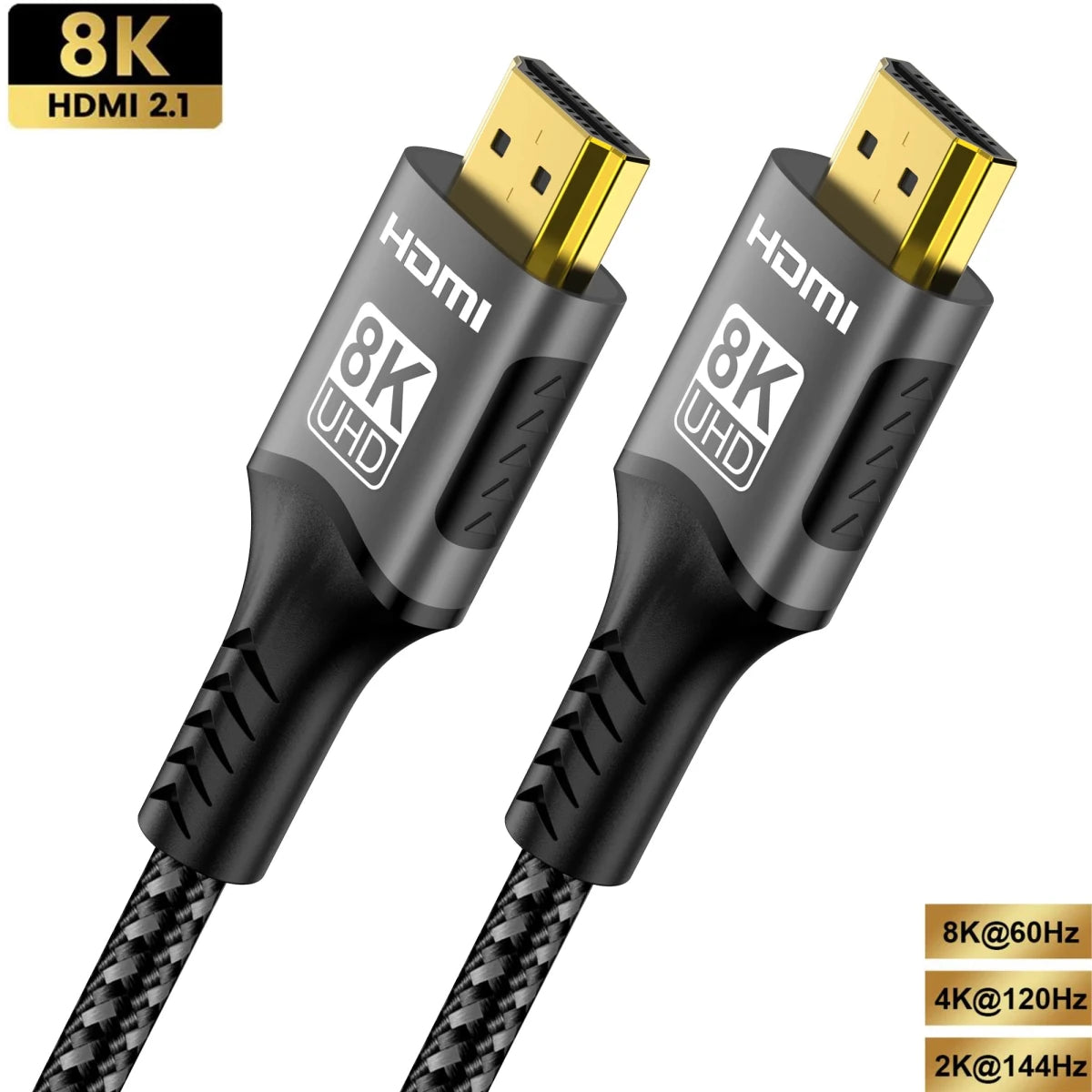 8K HDMI 2.1 Cable – 48Gbps Ultra High - Speed, 4K@120Hz & 8K@60Hz, eARC - Supersell