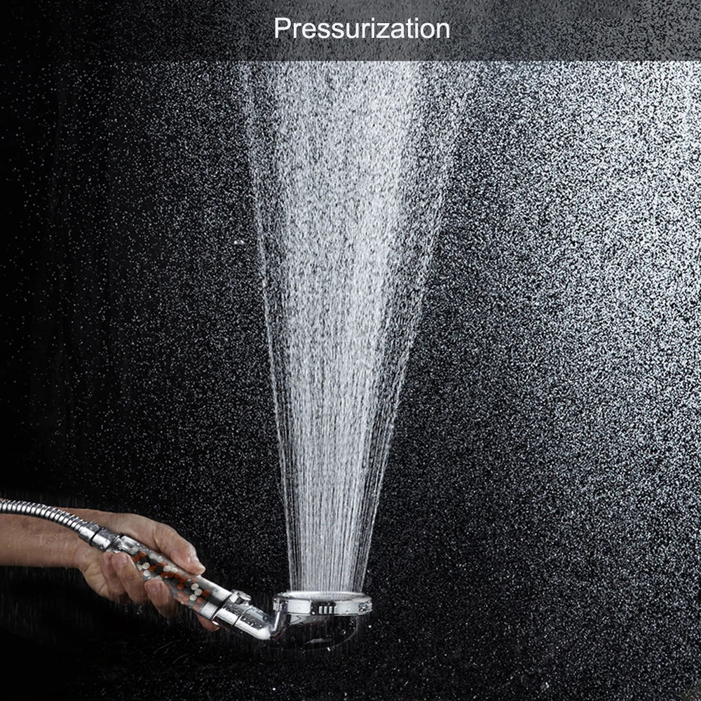 Ionic Mineral Anion 3 Modes Handheld Bathroom Shower head - Supersell 