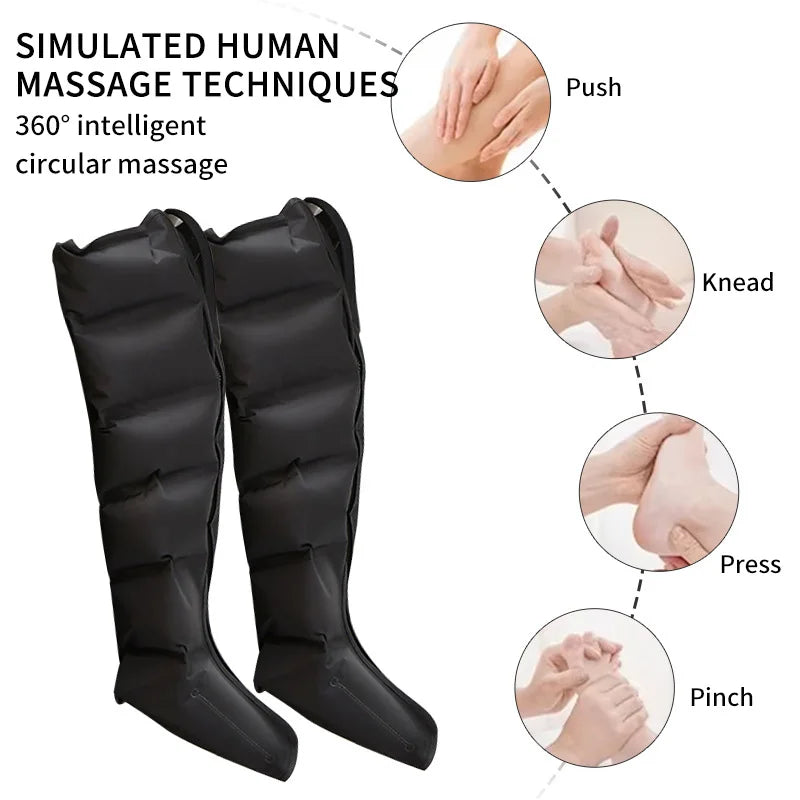 Air Wave Leg Massager with Remote Deep Thigh & Calf Relief - Supersell 