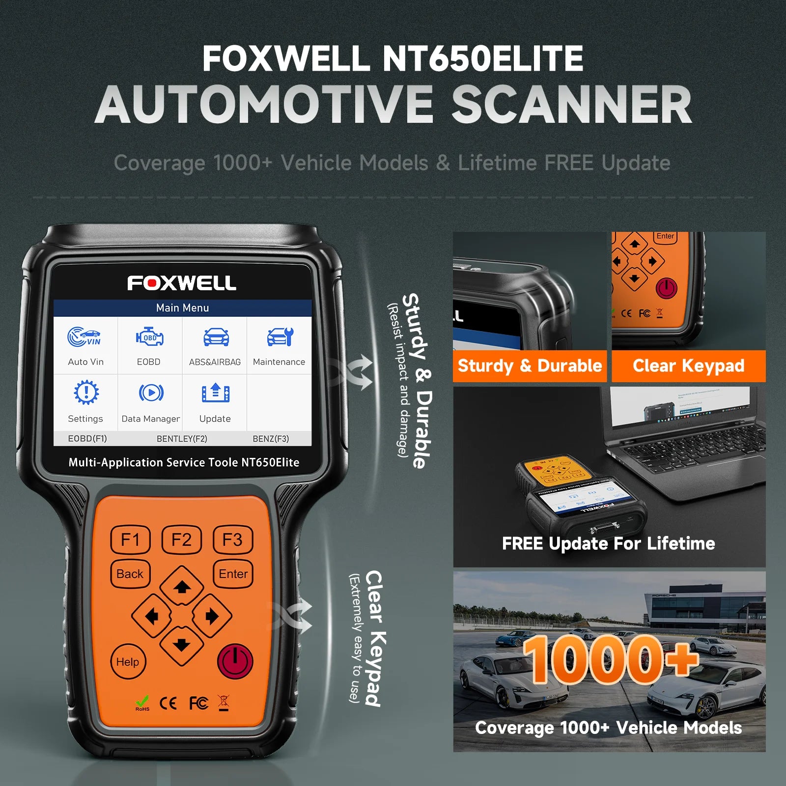 FOXWELL NT650 Elite OBD2 Automotive Scanner - Supersell 