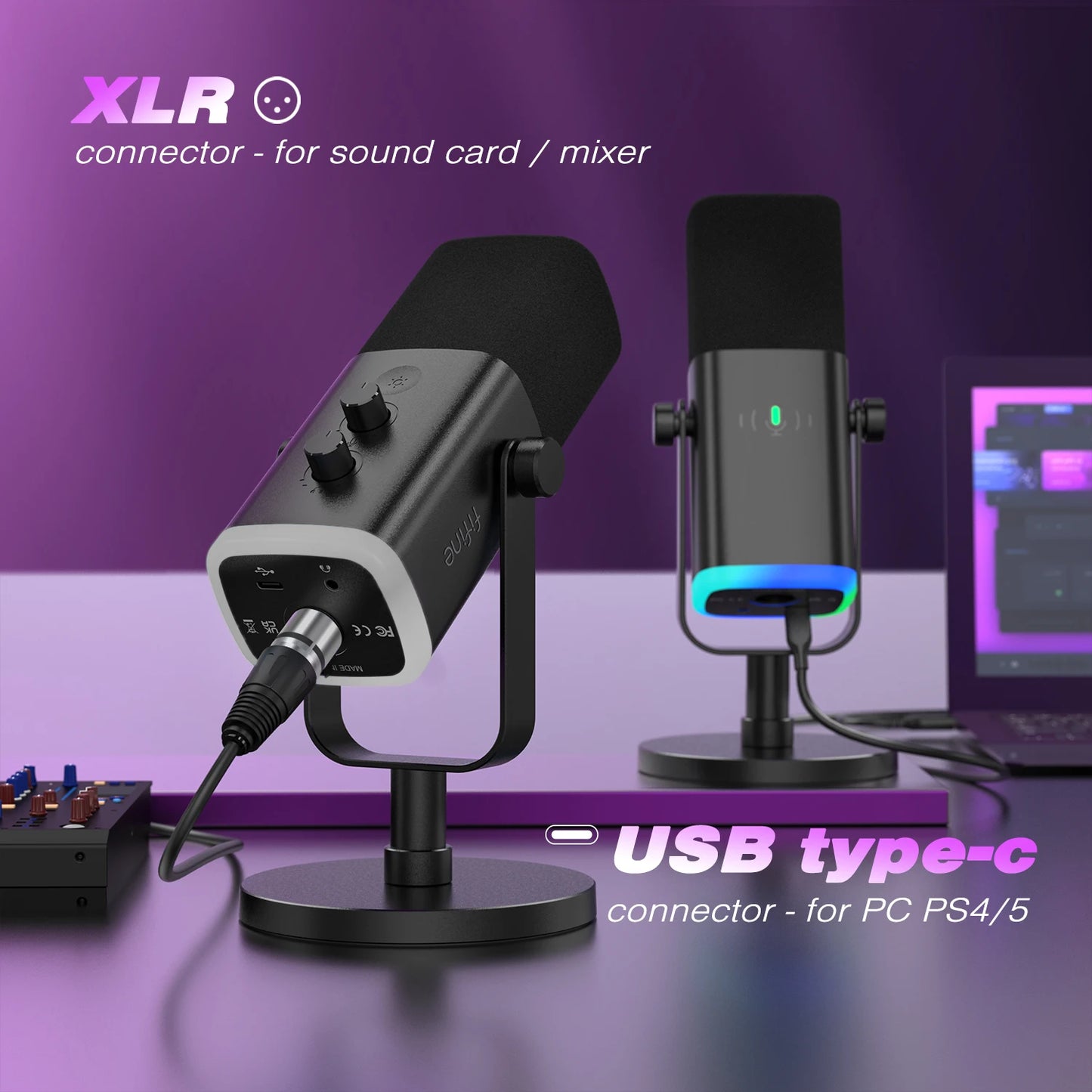 FIFINE USB/XLR Dynamic Microphone for PC PS5/4 - Supersell 