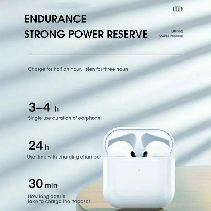 Pro 4 TWS Wireless Headphones Earphone Bluetooth-compatible 5.0 Waterproof Headset with Mic for Xiaomi iPhone Pro4 Earbuds - Supersell