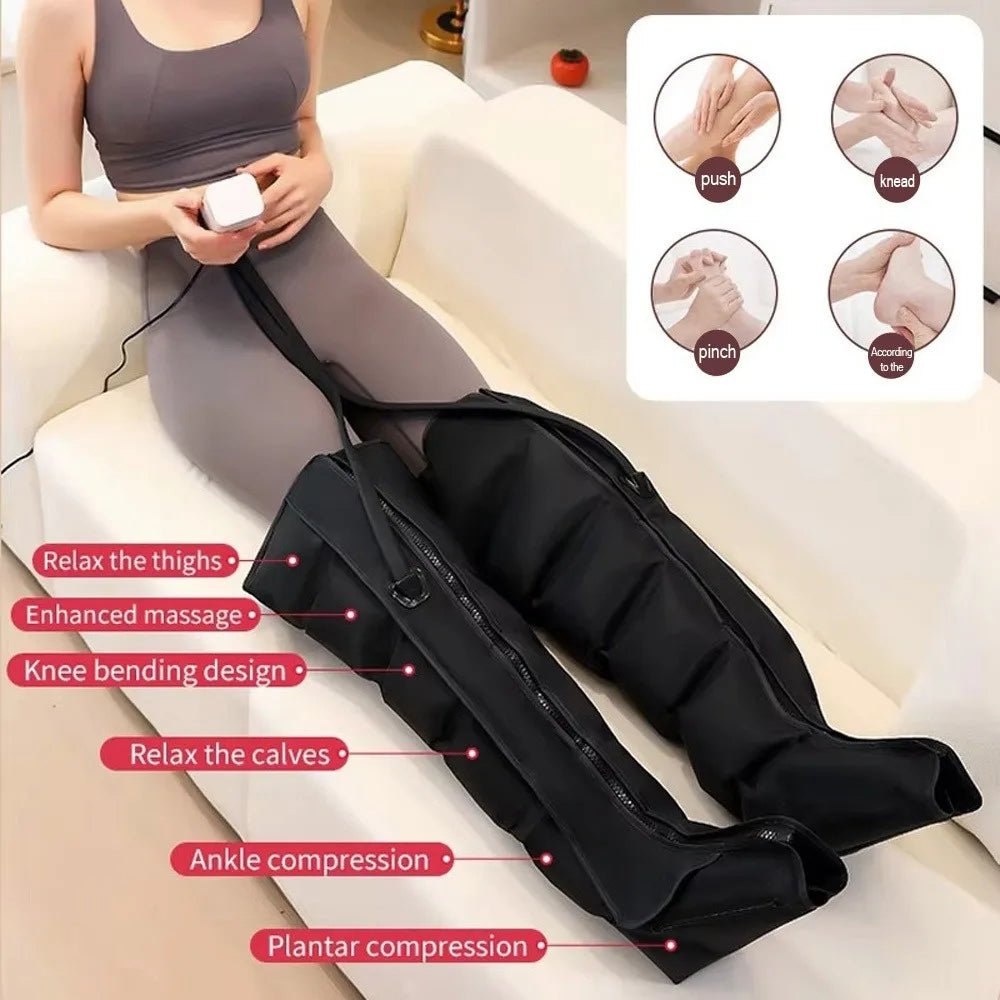 Air Wave Leg Massager with Remote Deep Thigh & Calf Relief - Supersell 