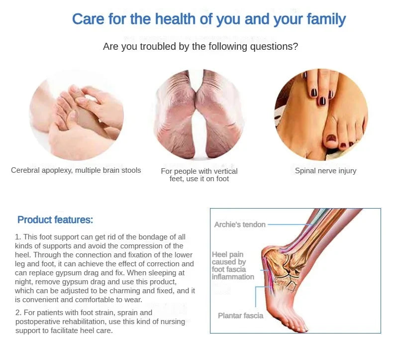 Plantar Fasciitis Night Splint | Foot Drop & Achilles Tendon Brace