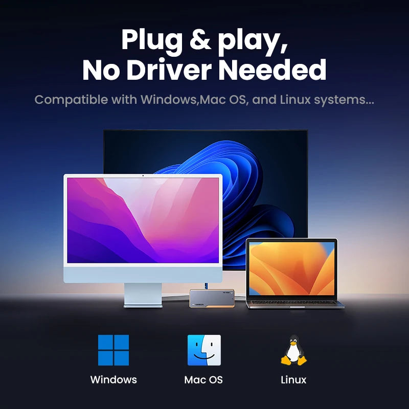 UGREEN 40Gbps NVMe SSD Case SSD Enclosure M.2 to USB4.0 Adapter - Supersell 