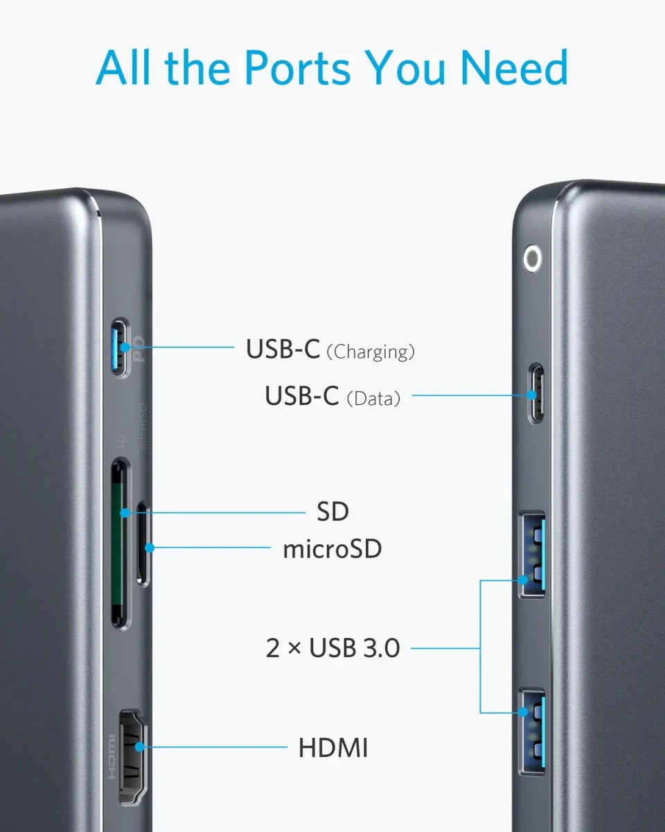 Anker usb hub 341 USB - C Hub (7 - in - 1) with 4K HDMI - Supersell