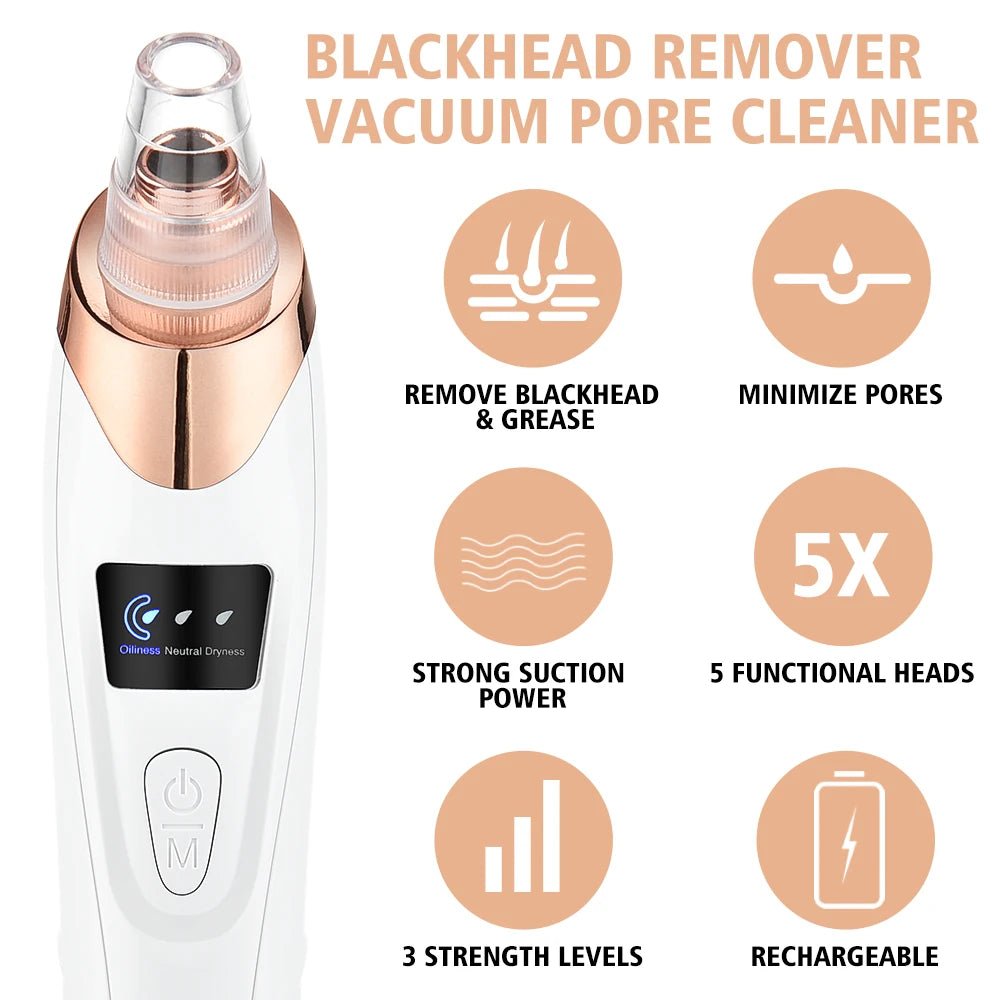Blackhead Remover Vacuum – Facial Deep - Cleansing Pore Cleaner - Supersell