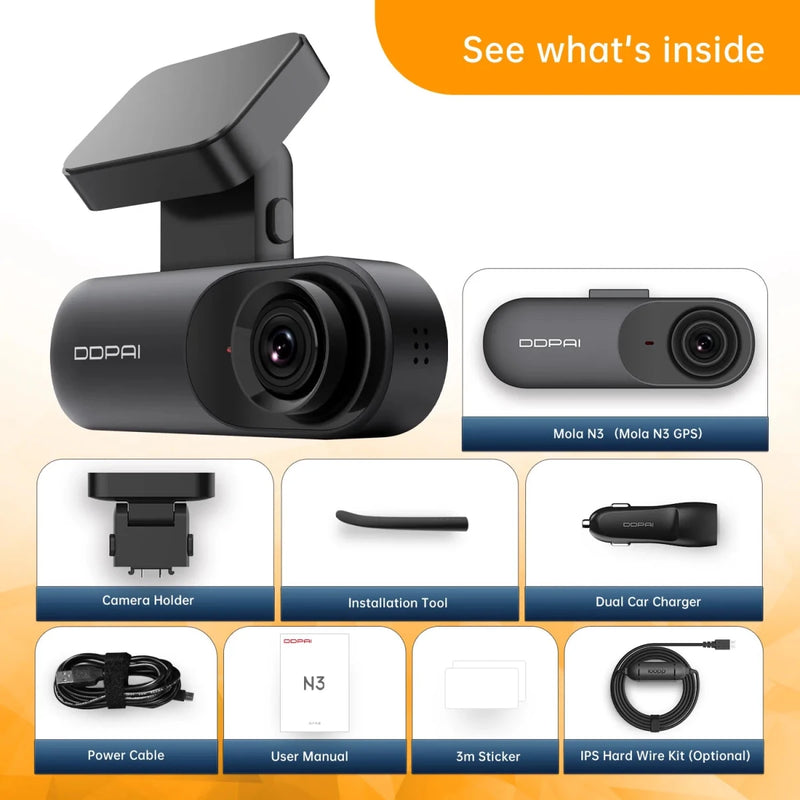 DDPAI N3 1600P HD Car Dash Camera Recorder 24H - Supersell