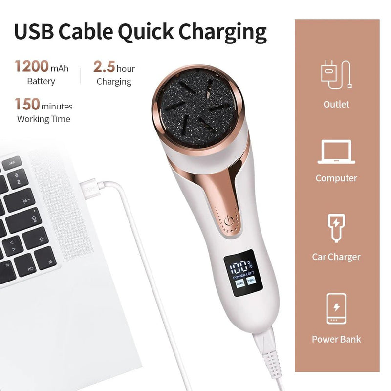 Electric Foot Callus Remover – Rechargeable Pedicure Tool - Supersell