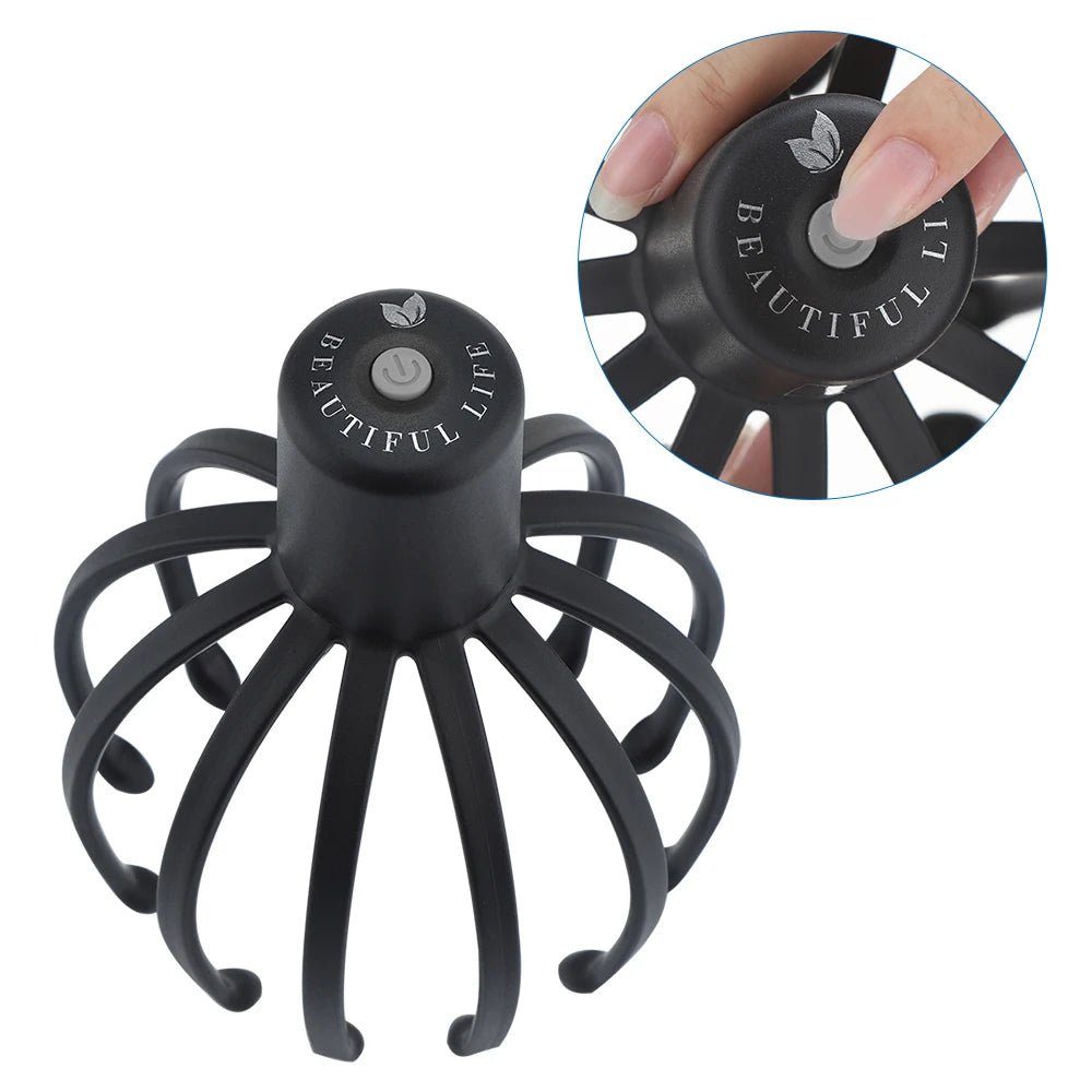 Electric Head Massager – 3 Gears, 12 - Claw USB Rechargeable Device - Supersell