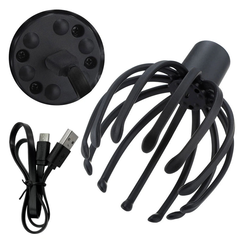 Electric Head Massager – 3 Gears, 12 - Claw USB Rechargeable Device - Supersell