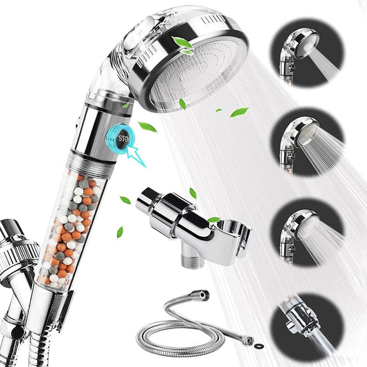 Ionic Mineral Anion 3 Modes Handheld Bathroom Shower head - Supersell