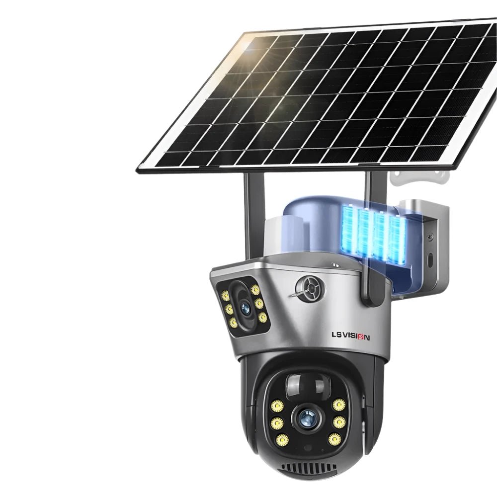 LS VISION 8MP Solar WiFi - 4G Outdoor PTZ Dual - Lens Security Cam - Supersell
