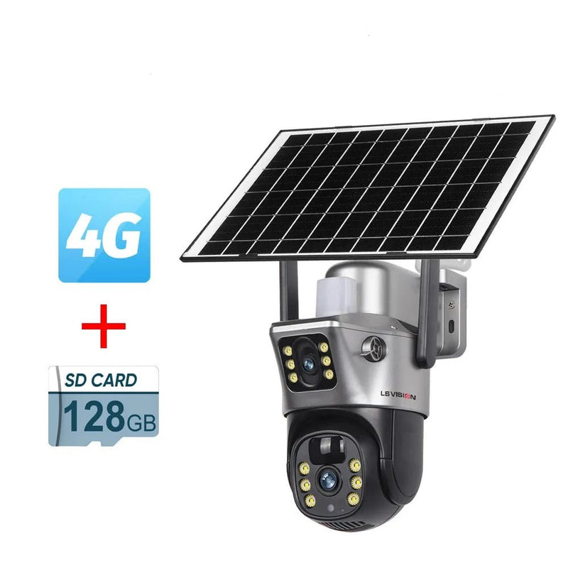 LS VISION 8MP Solar WiFi - 4G Outdoor PTZ Dual - Lens Security Cam - Supersell