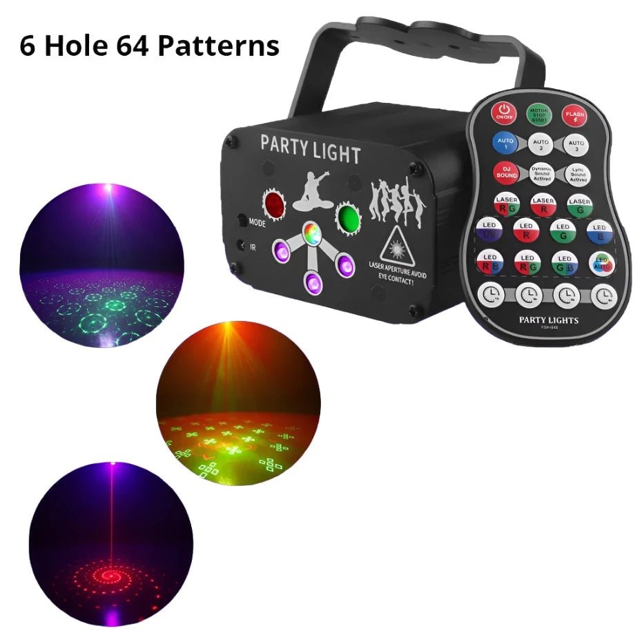 Mini DJ Disco Laser Light Projector USB Rechargeable - Supersell