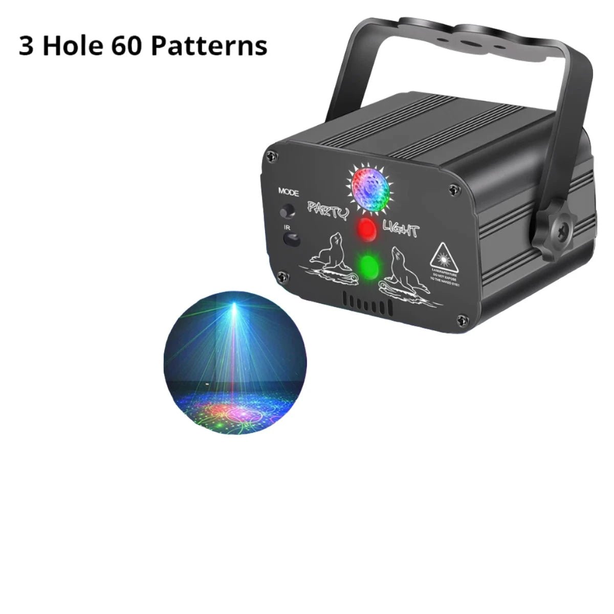 Mini DJ Disco Laser Light Projector USB Rechargeable - Supersell