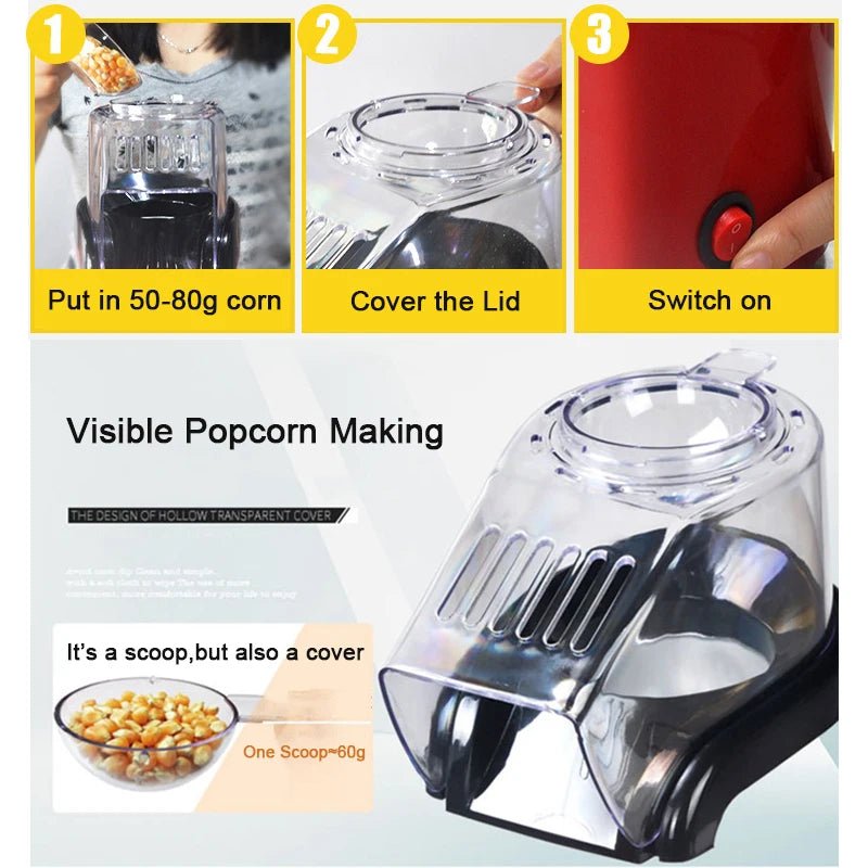 Mini Popcorn Maker Machine for Home Kitchen - Supersell