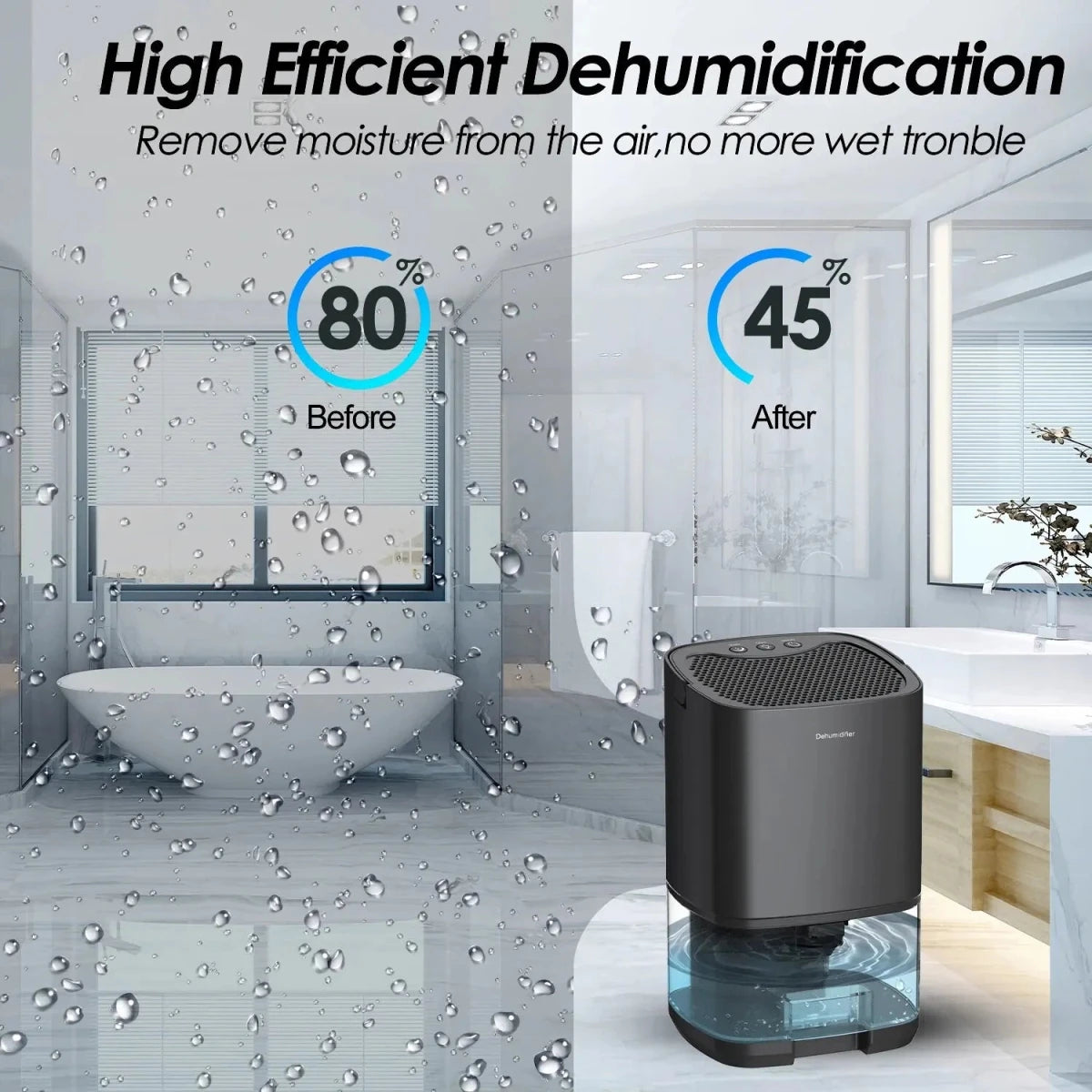 Portable Mini Dehumidifier Moisture Absorption Small Dehumidifier - Supersell