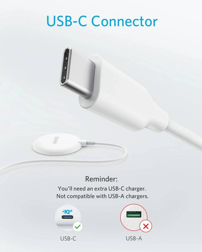 PowerWave Anker 313 Magnetic Wireless Charger USB - C Cable - Supersell