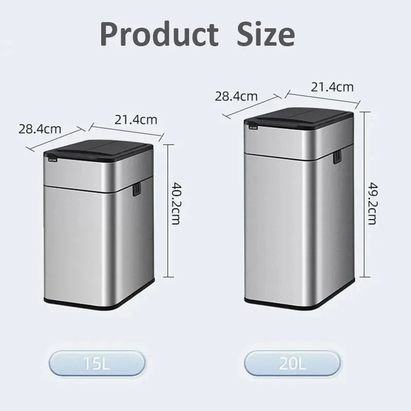 Smart 20L Stainless Steel Trash Can - Automatic Motion Sensor Bin - Supersell