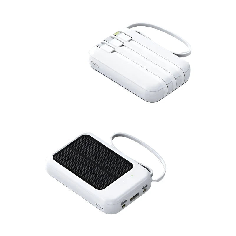 Solar Power Bank Big Capacity with 3 Built - in Cables - Supersell