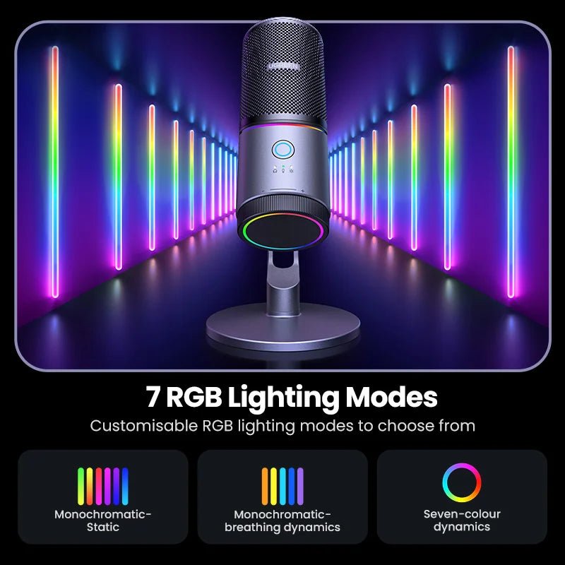 UGREEN USB Microphone with RGB Modes Professional Condenser Mic - Supersell