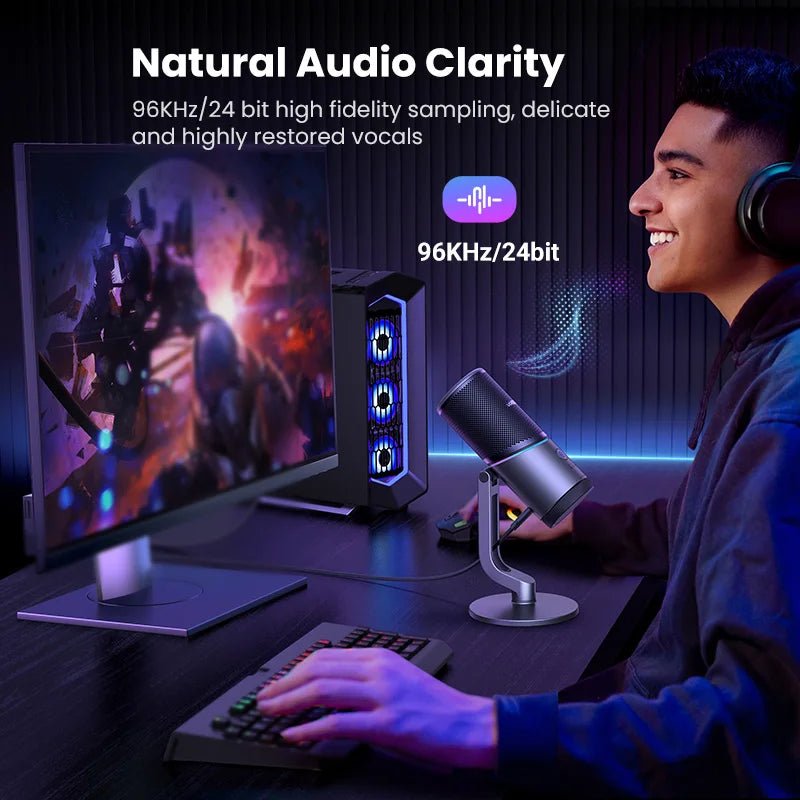UGREEN USB Microphone with RGB Modes Professional Condenser Mic - Supersell